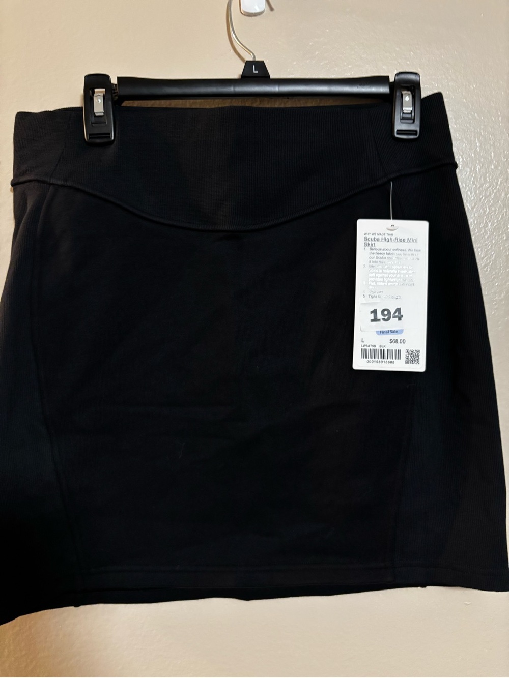 Lululemon Scuba High-Rise Mini Skirt - black